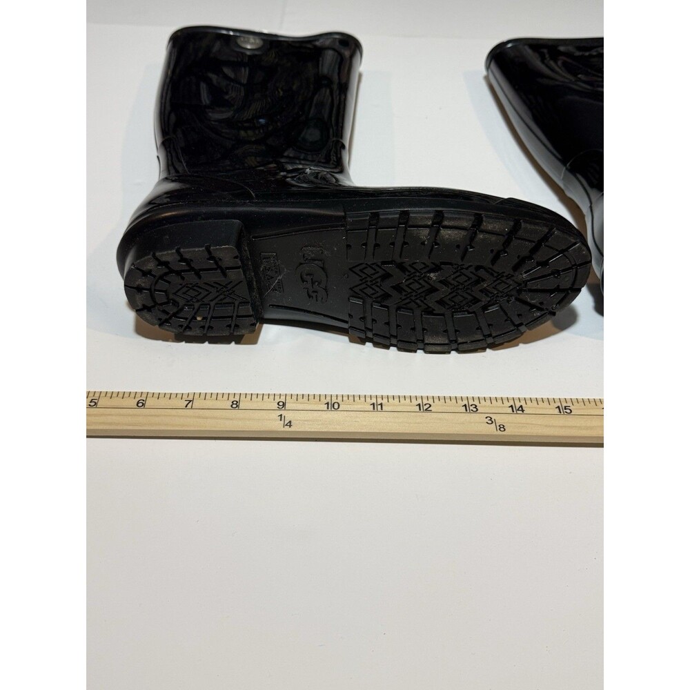 UGG Sienna Black Waterproof Rubber Rain Boots Pre-Owned & Authentic! - Picture 4 of 5